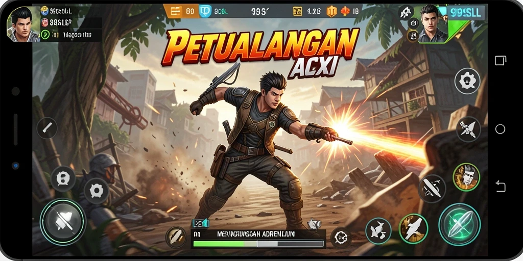 Tampilan gameplay mendebarkan di 99SLL saat beraksi.