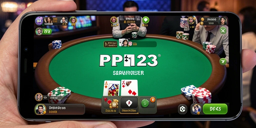 Tampilan gameplay poker yang menarik dan penuh aksi.